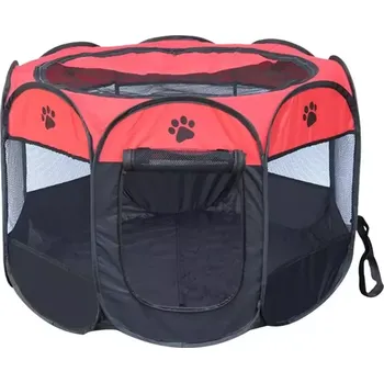 Stan TopTechnology Voděodolný psí stan Fashion Oxford - S, 73 x 73 x 43cm (Červený)