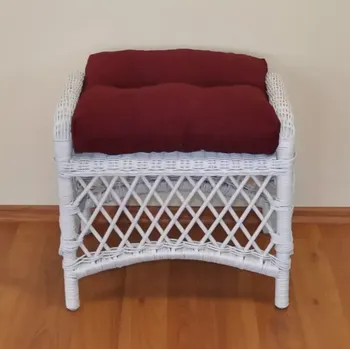 Taburet Taburetka Florida - bílá polstr vínový - SLEVA 3% s kodem radost25