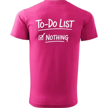Pánská móda To-Do List - Nothing - Klasické pánské triko vyšší gramáže - XL ( Purpurová )