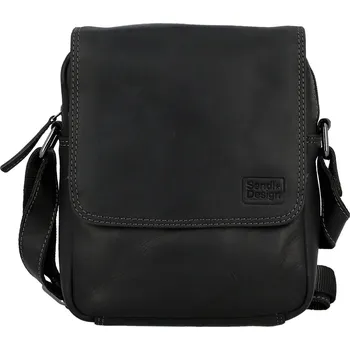 Pánská kožená crossbody taška černá - Sendi Design Fidlo černá