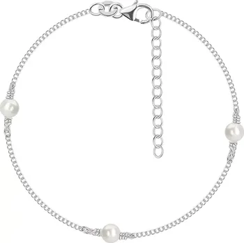 Náramek Náramek ze stříbra 925 - kulaté korálky Swarovski, zkosená očka