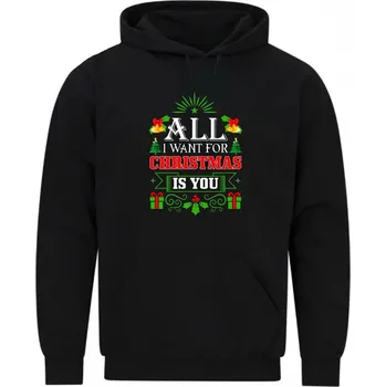 Pánská mikina Pánská mikina Jediné, co chci k Vánocům, jsi ty (Velikost: 5XL, Barva: Černá)