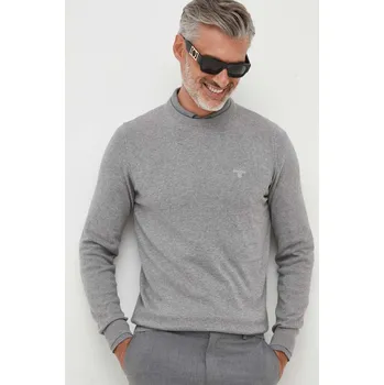 Dámský svetr Bavlněný svetr Barbour Essentials, XL, šedá, 09X