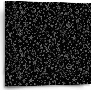 Obraz Sablio Obraz Vánoce na černé - 50x50 cm