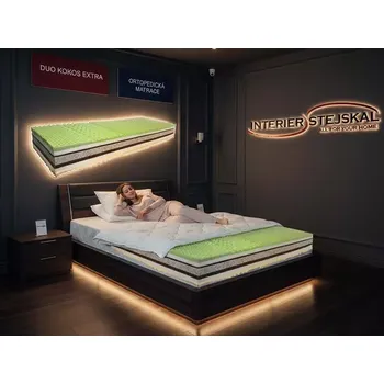 Matrace Interier-Stejskal | Ortopedická matrace DUO KOKOS EXTRA 25cm - Rozměr matrace 80x200, Potah matrace Interier Aloe Vera