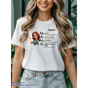 Trička s potiskem Tričko s potiskem, JSEM MÁMA, 1 ks zvolte VELIKOST textilu ZDE:: XXL- velikost typ Beagle