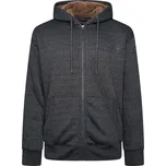 KAM mikina pánská KBS 7088 s kožíškem nadměrné velikosti 4XL tmavě šedá