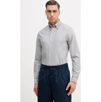 Pánská košile Bavlněná košile Barbour Oxtown MSH5301 šedá 90X, vel. XXL