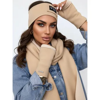 Šála Teplákový VSB set šála + čelenka + rukavice tělová, VELIKOST UNI