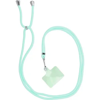 SWING přívěsek na telefon s nastavitelnou délkou / délka kabelu 165 cm (max 82,5 cm ve smyčce) / na rameno nebo krk - světle zelená