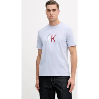 Bavlněné tričko Calvin Klein Jeans LV14RE829G modrá 05X, vel. L