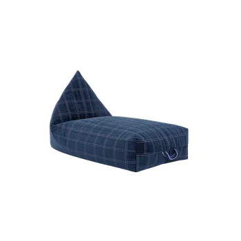 Sedací pytel Nobodinoz Sedací vak Oasis Eco-Velvet Night Blue Purple Windowpane