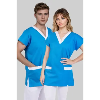 Zdravotnický oděv 2P SERVIS Halena Unima 1 Tyrkys/Bílá 3XL