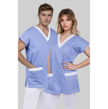 Zdravotnický oděv 2P SERVIS Halena Unima 1 Modrá/Bílá 5XL
