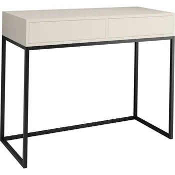 Konzolový stolek Konzolový stolek SKM2 se šuplíky – kašmír a černý kov v moderní eleganci