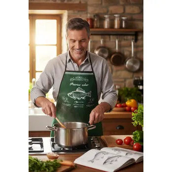 Kuchyňská zástěra Zástěra kuchyňská, Petrův zdar, zelená