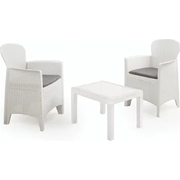 Zahradní sestava I.P.A.E-Progarden Zahradní set AKITA, 3-dílný, bilá