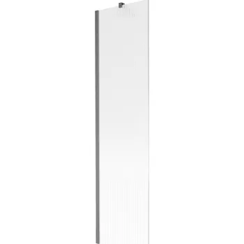 Vanová zástěna Mexen Next, 1-křídlová vanová zástěna 50 x 150 cm, 6mm sklo Ribs, broušená grafitová, 895-050-000-00-09-66