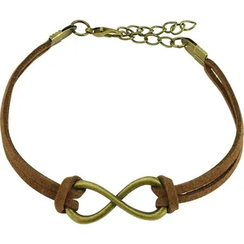 Náramek Náramek nekonečno, barva hnědá