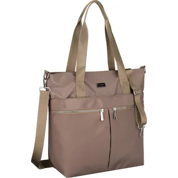 Kabelka Peterson Jednokomorová dámská shopper kabelka se zapínáním na zip Barva: Béžová