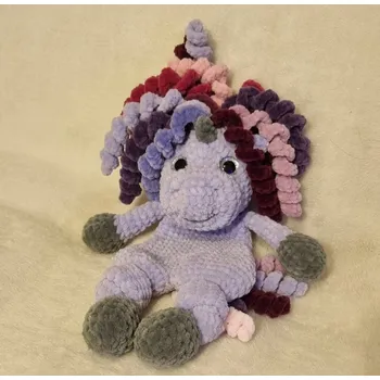 Háčkovaný jednorožec - dekorace do dětského pokoje varianta: 4