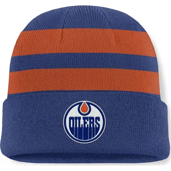 Čepice Fanatics Pánská zimní čepice Edmonton Oilers NHL Swipe Cuffed Beanie