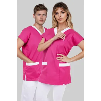 Zdravotnický oděv 2P SERVIS Halena Unima 1 Jahoda/Bílá XXL