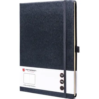 Outdoorové zavazadlo Peterson Zápisník B5 s tečkovaným potiskem a elastickým zapínáním Barva: tmavošedý