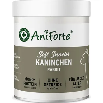 Pamlsek pro kočku AniForte Měkké pamlsky z králíka - čisté kouzlo a harmonie pro ty nejvybíravější kočky (100 g)