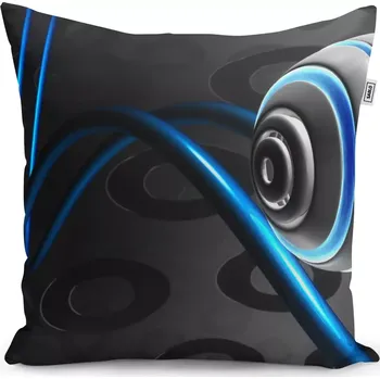 Polštář Sablio Polštář Modrá koule - 50x50 cm