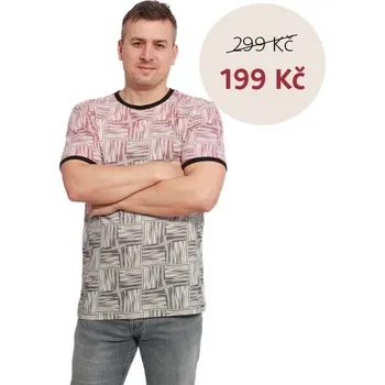 Pánské tričko Tričko krátký rukáv BENES granátová M