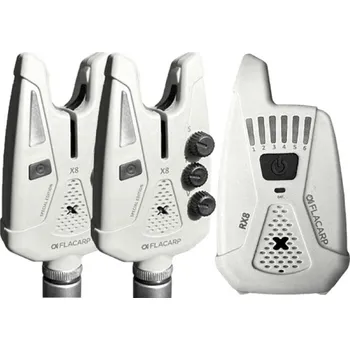 Signalizace záběru FLACARP Sada signalizátorů X8 + RX8 2+1 - BÍLÁ - Speciální edice podzim 2025 (FLACARP Sada signalizátorů X8 + RX8 2+1 - WHITE - Speciální edice podzim 2025)