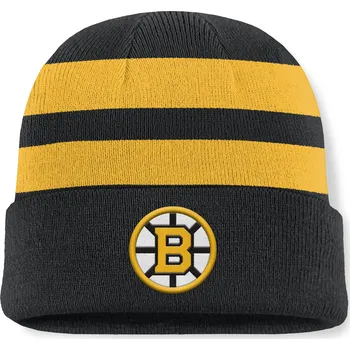 Čepice Fanatics Pánská zimní čepice Boston Bruins NHL Swipe Cuffed Beanie