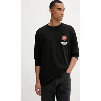 Pánské tričko Bavlněné tričko s dlouhým rukávem Kenzo FF65TL3514SG černá 99A, vel. XL