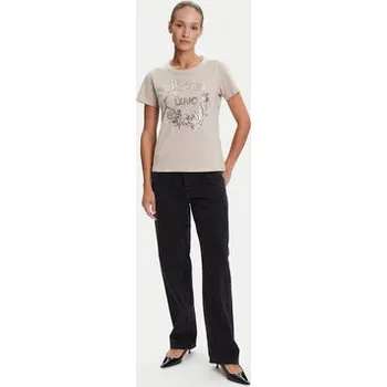 Pánské tričko Liu Jo Sport T-Shirt TF5162 JS923 Béžová Regular Fit L