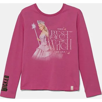 Chlapecké tričko Dětské bavlněné tričko s dlouhým rukávem United Colors of Benetton fialová barva, 3VR5C10OJ 3VR5C10OJ.G.Seasonal 40X, vel. 160