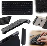 Bezdrátová klávesnice pro Smart TV, PC a notebook – černá