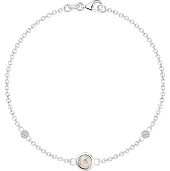 Náramek Náramek ze stříbra 925 - šampaňské zirkony, kruh s čirými zirkony