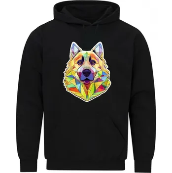 Pánská mikina Pánská mikina Německý ovčák Polygon Dog (Velikost: 5XL, Barva: Černá)