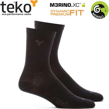 Pánské ponožky Teko 3601 M3RINO.XC 2páry Liner Crew black merino ponožky Velikost: 42-45