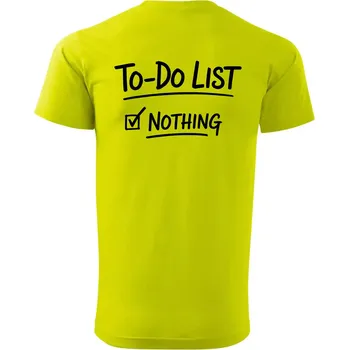 To-Do List - Nothing - Klasické pánské triko vyšší gramáže - L ( Limetková )