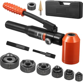 Sada nářadí Vevor Hydraulická výseková sada 98.07 kN 12.7–50.8 mm, 6 ks pro skříně