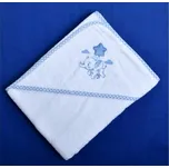 Osuška dětská s kapucí, Slon modrá