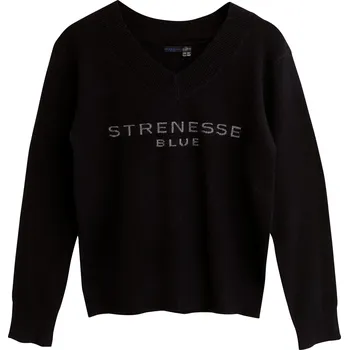 Dámský svetr Dámský pletený svetr s podílem vlny (černá, L)