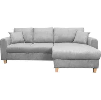 Sedací souprava Univerzální rozkládací rohová pohovka Lille s úložným prostorem - Black Red White - BRW Šedá 232x88 cm