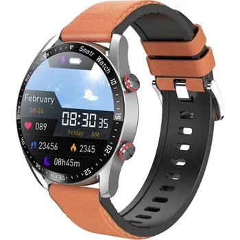 Chytré hodinky Pánské sportovní vodotěsné chytré hodinky 45,5 mm šířka hodinek 260 mm délka pásku Odolné hodinky pro sport Pohybové funkce Aktivní styl oranžová