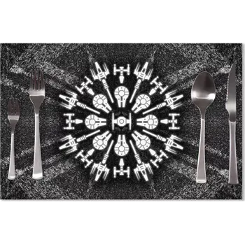 prostírání Sablio Prostírání Star Wars Vesmírné lodě na šedém abstraktu: 40x30cm