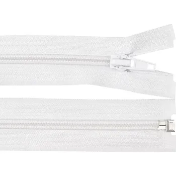 Zip Spirálový zip No 5 délka 50 cm bundový POL, malé, 101 bílá