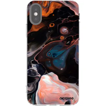 Pouzdro na mobilní telefon Picasee silikonový průhledný obal pro Apple iPhone X/XS - Cream