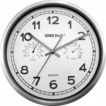 Hodiny Nástěnné hodiny Kinghoff stříbrné 30 cm